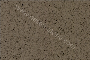 Crystal Light Brown Quartz Stone Slabs&Tiles, Brown Artificial Stone, Brown Solid Surface for Kitchen&Bathroom Backsplash Walling Stone