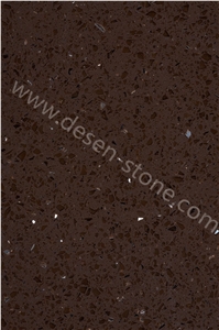 Crystal Sparkle Brown Quartz Stone Slabs&Tiles, Crystal Brown Artificial Stone Slab for Countertops, Brown Engineered Stone Flooring Tiles, Cut to Size Tiles