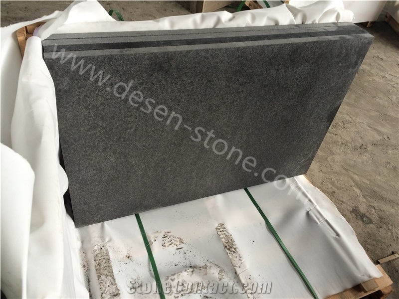G684 Black Basalt Granite Slabs&Tiles, G684 Flamed Granite Tiles, Absolute Black Granite Floor Tiles, G684 Basalt Black Granite Wall Covering/Flooring