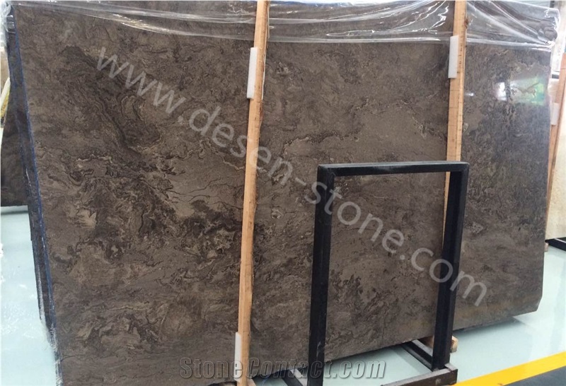 Narcisse Brown Marble Slabs&Tiles, Brown Fossil/Brown Shell/Sea World/Black Sea/Brown Sea/Moon Valley"/Earth Brown Marble Pattern