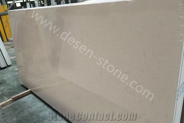 Pink Carrara Quartz Stone Slabs Tiles Pink Carrara Artificial