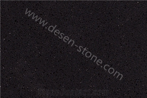 Pure Black Quartz Stone Slabs&Tiles, Absolute Black Quartz Stone Slabs&Tile, China Black Quartz Stone/Artificial Stone/Engineered Stone/Man-Made Stone