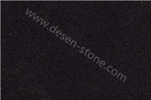 Pure Black Quartz Stone Slabs&Tiles, Absolute Black Quartz Stone Slabs&Tile, China Black Quartz Stone/Artificial Stone/Engineered Stone/Man-Made Stone