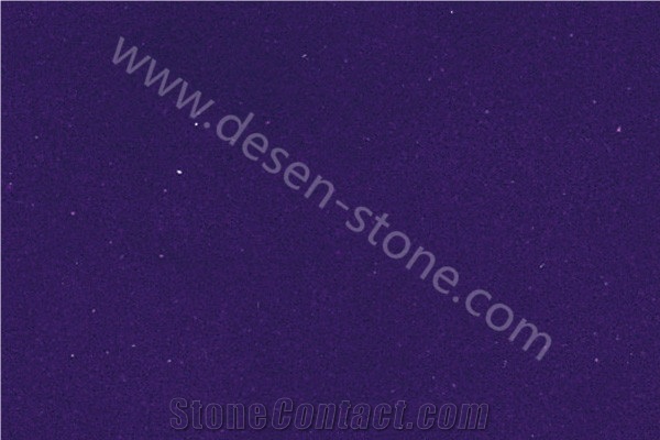 Pure Dark Purple Quartz Stone Tiles&Slabs, Purple Engieered Stone Decoration Stone Walling/Stone Flooring, Dark Purple Artificial Stone Slabs for Kitchen Tops