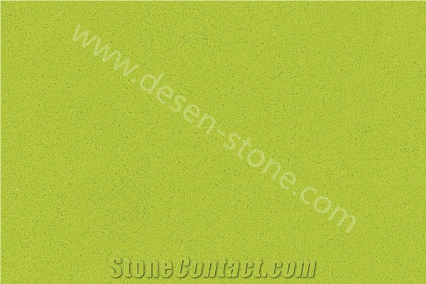 Pure Green Quartz Stone Surface, Pure Green Quartz Stone Tiles&Slabs, Pure Green Engineered Stone/Arificial Stone Solid Surface Decoration Stone Wall