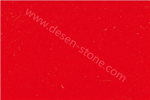 Pure Red Quartz Stone Tiles&Slabs, Red Artificial Stone Solid Surface, Red Engineered Stone Walling Tiles, Red Quartz Stone Flooring Tiles Decoration