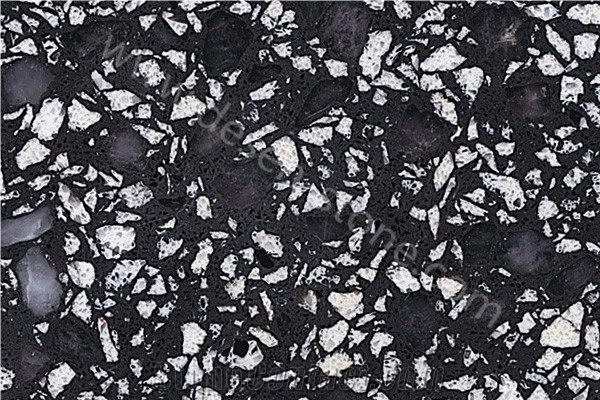 Quartz Stone Slabs&Tiles, Black&White Quartz Stone Surface, Black Quartz Stone with White, Good for Kitchen/Stone Flooring/Stone Wall