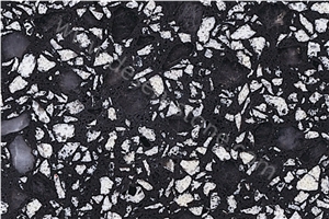 Quartz Stone Slabs&Tiles, Black&White Quartz Stone Surface, Black Quartz Stone with White, Good for Kitchen/Stone Flooring/Stone Wall