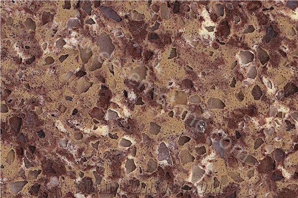 Quartz Stone Slabs&Tiles, Brazil-Feeling Quartz Stone Surface, Brown Quartz Stone Surface, Solid Surface
