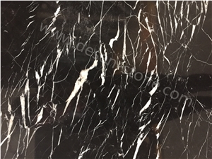Snow Black Marble Slabs&Tiles, Italian Black Marble Slabs, China Black&White Marble Good for Project, Black Marble with White Grains for Background