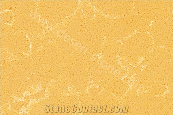 Spring Yellow Quartz Surface Solid Surface Countertops, Spring Yellow Quartz Stone Slabs&Tiles, Yellow Artificial Stone Engineered Stone Walling Tiles