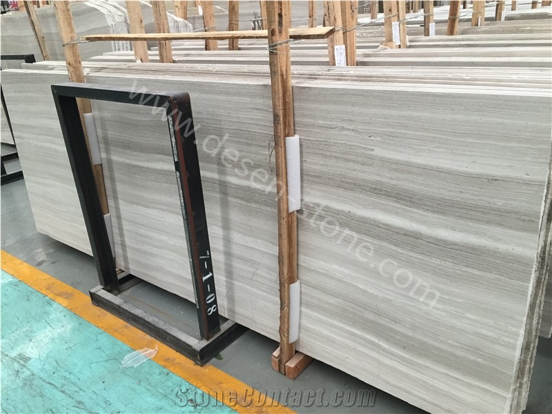 White Wood Marble Slabs&Tiles, China White Serpeggiante/White Wood Veins/Chenille White Wooden Vein White Marble Floor Tiles/Wall Tiles/Wall Covering