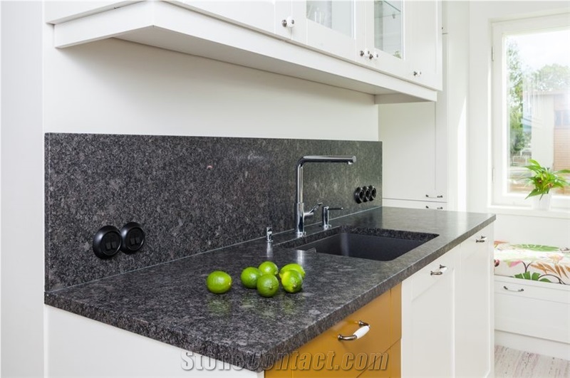 Silver Pearl Granite Leather Finished Countertop From Norway