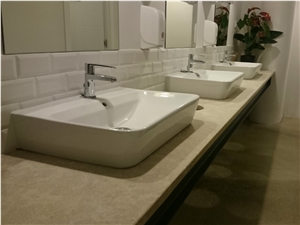 Crema Levante Aged Commercial Bathroom Top