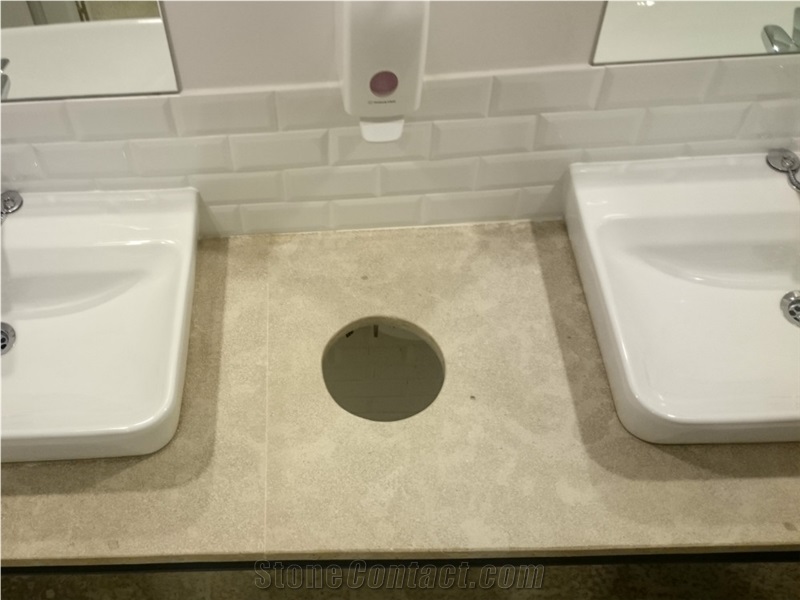 Crema Levante Aged Commercial Bathroom Top