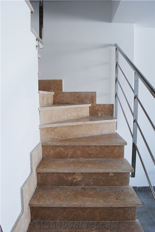 Rosa Levante Limestone Staircase