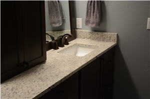 Dallas White Granite Bathroom Countertop