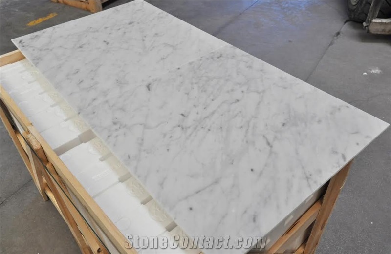 White Carrara C Marble Tiles