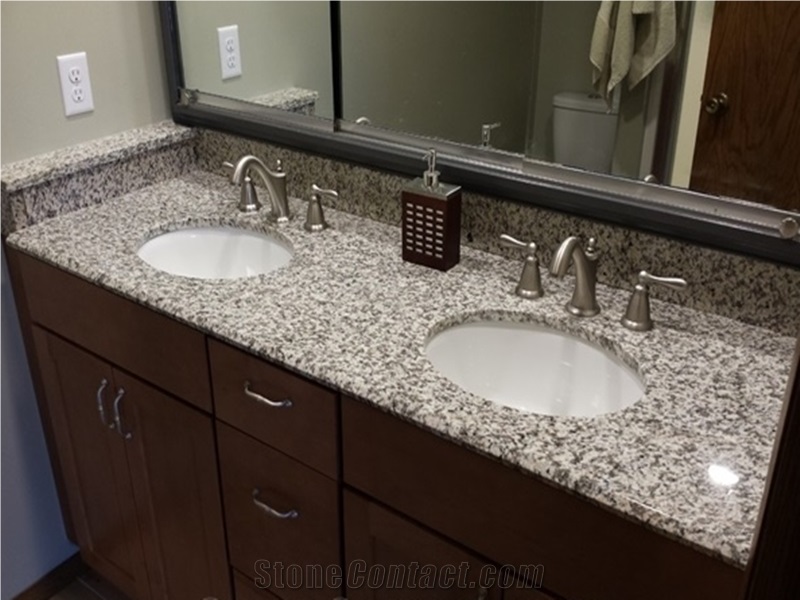 G439 Granite Kitchen Countertops/Tiles,Chinese Cheapest Grey/Gray Granite Slabs/Bath Vanity/Tops, Big White Flower Granite, Popular Gray Granite Tile