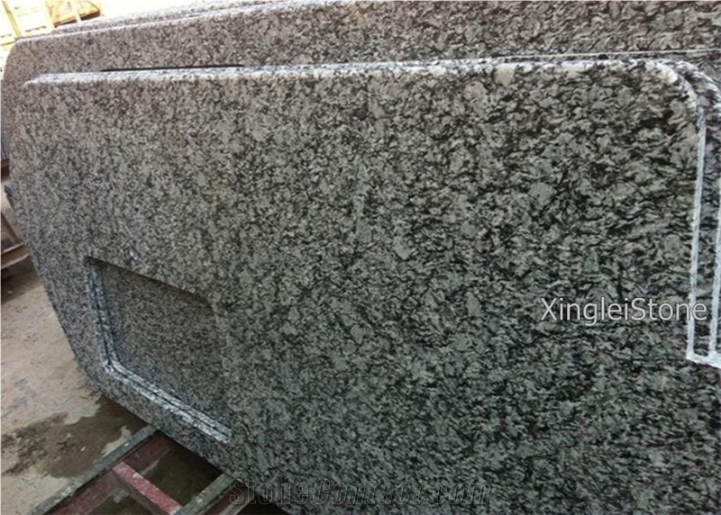 Spray White Granite Tops Kitchen Countertops Water Wave Sea Wave