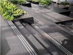 Angola Black Granite Stone for Custom Steps ,Stair Treads,Staircase ,Stair Riser with Decoraction