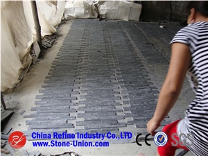 Black Slate Stone Veneer, Jiangxi Black Slate Wall Stone, Black Slate Stacked Stone Veneer,Pure Culture Stone for Wall ,Shape Splitface Slate