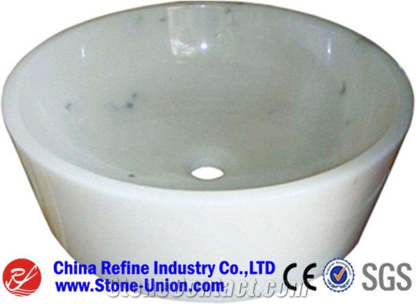 China Pure White Rectangle Bathroom Basins, White Marble Sinks & Basins,White Marble Marble for Hotel Project Square