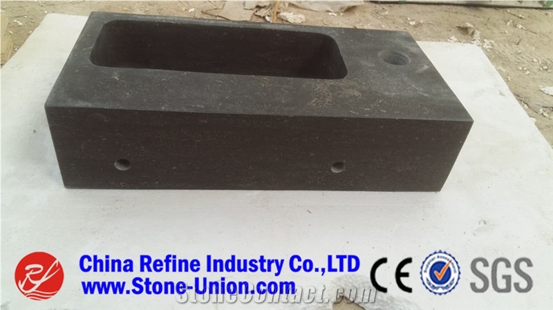 China Round Blue Limestone Water Bathroom Basin,Vanity Top and Counter Tops,Blue Stone Vessel Sink with Natural Stone