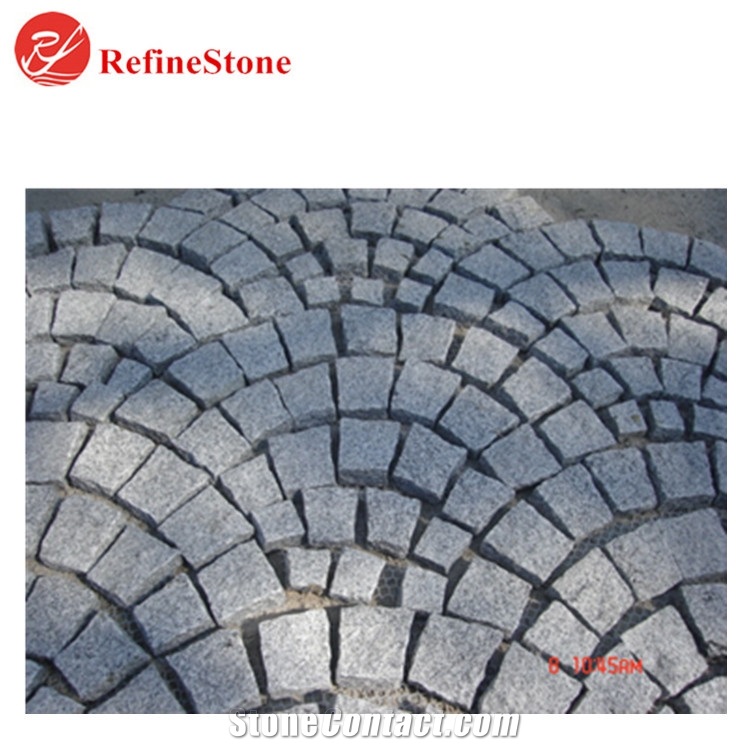 G603 Granite Natural Surface Cubestone On Mesh