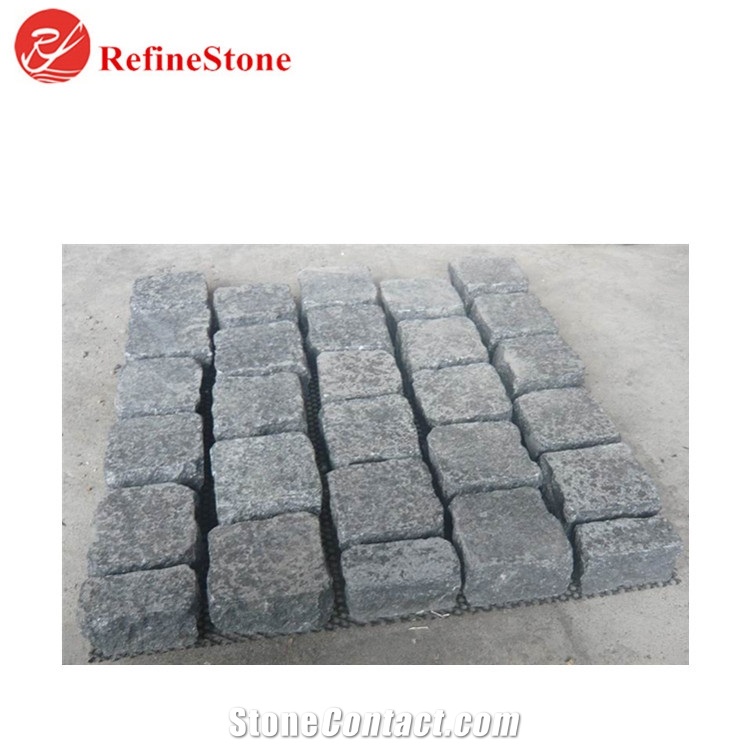 G603 Granite Natural Surface Cubestone On Mesh