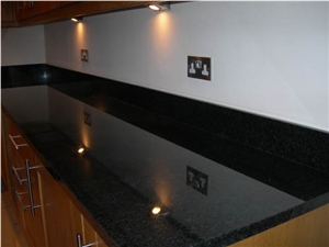 Angola Black Granite Kitchen Countertop