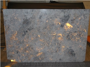 Aqua Shadow Crystal Grey Marble Translucent Backlit Slab,Machine Cutting Panel Tile for Hotel Bathroom Wall Cladding,Floor Covering Pattern