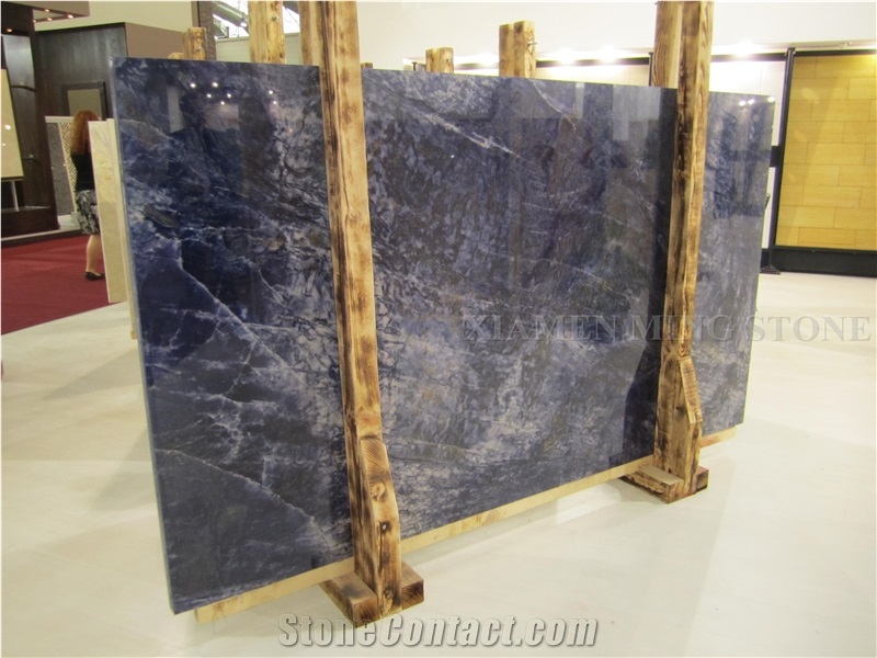 Azul Diva Blue Sodalite Polished High Glossy Marble Slabs,Machine Cutting Tile Panel Wall Cladding,Bathroom Floor Covering,Pattern Paving