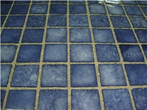 Azul Diva Dark Blue Sodalite Polished Marble Mosaic,Brick Mosaic for Swimming Pool Flooing Art Mosaic for Interior