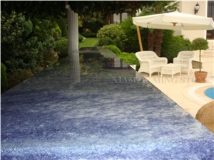 Azul Diva Dark Sodalite Blue Polished Marble Slabs,Machine Cutting Panel Tiles for Bathroom Walling,Floor Covering Pattern