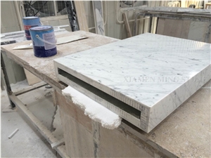 Bianco Carrara Gioia Venato White Marble Interior Tabletops,Indoor Work Top Table Tops for Office Room