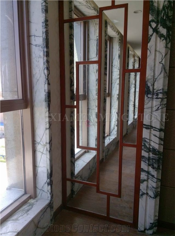 China Green Clivia Marble Interior Window Sills,Door Frames,Green Veins Thresholds,Window Surround,