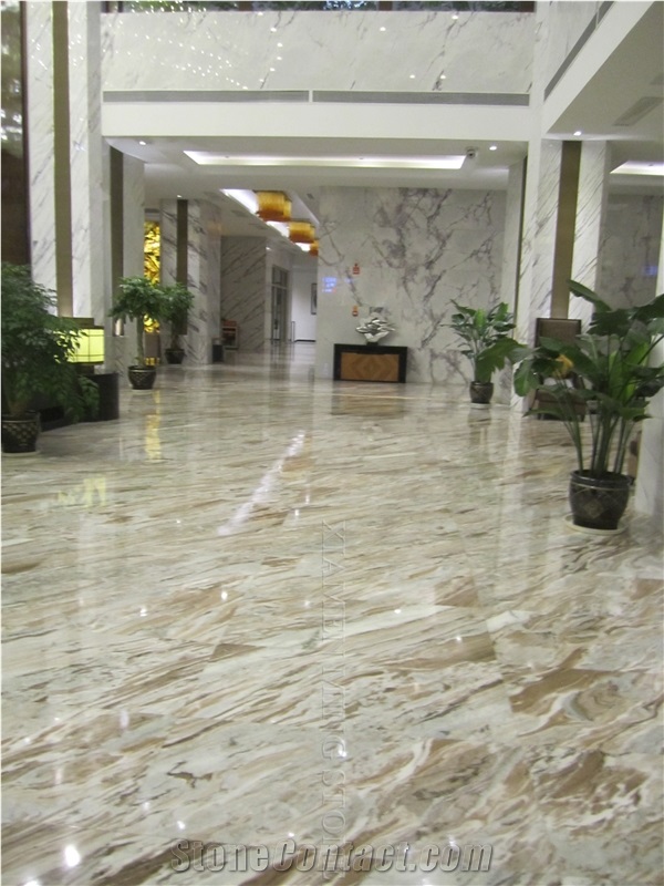 Forest Wood Brown Marble High Glossy Polished Tile Panel for Hotel Lobby Floor Covering Pattern,Marron Wooden Marble Slabs Paving