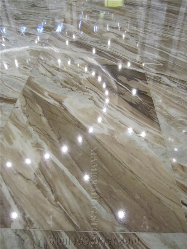 Forest Wood Brown Marble Highly Polished Slabs,Tile Panel Hotel Lobby Floor Covering Pattern