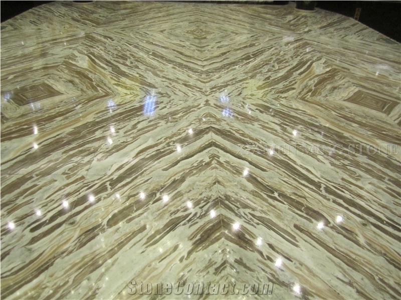 Forest Wood Brown Marble Polished Vein Bookmatch Cutting Tile for Hotel Lobby Floor Covering Pattern,Brown Wooden Marble Slabs for Floor Panel