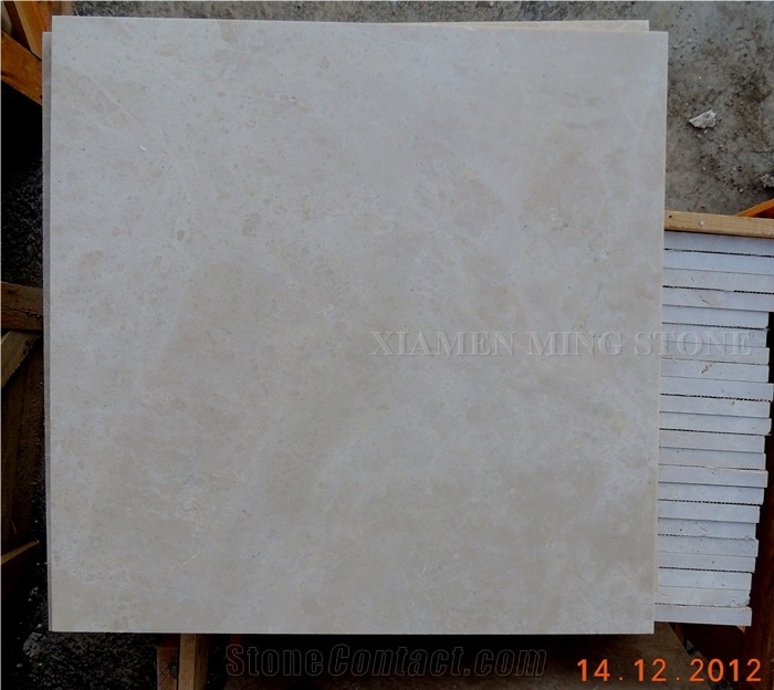 Free Sample Moon Ivory Beige Cream Marble Project Tiles, Panel Machine Cutting Polished French Pattern Wall Covering Slabs