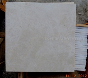 Free Sample Moon Ivory Beige Cream Marble Slabs Panel Honed, Machine Cutting French Pattern Wall Covering Project Tiles