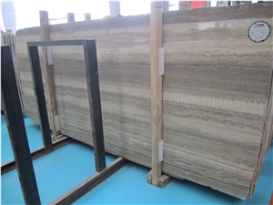 Imported Ocean Blue Silver Travertine Slabs Polished,Straight Vein Cutting Beige Panel Tiles for Walling,Floor Stepping Pattern for Hotel Lobby