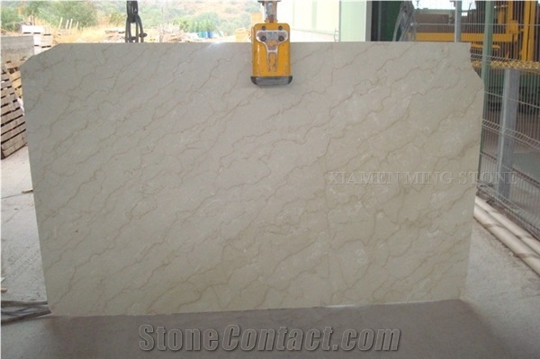 Ligourio Beige Greece Orestis Cream Marble Slab, Machine Cutting Panel Tiles for Hotel Floor Covering,Wall Panel Pattern Tiles French Paving