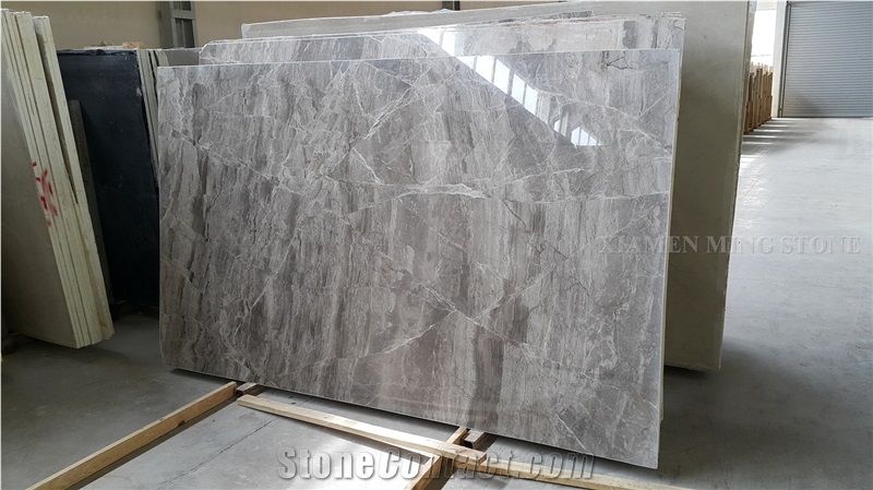 Mystic Grey Marble Polished Slabs,Machine Cutting Panel Tiles for Wall Cladding,Hotel Lobby Floor Covering