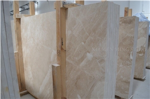 Prince Beige Marble Slabs,Turkey Cream Machine Cutting Panel Tiles for Floor Covering Hotel Paving Material