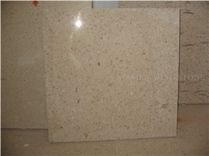Project Tiles Sunta Mocca Cream Novo Limestone Polished Tile,Machine Cutting Panel for Bathroom Walling,Floor Covering Beige Coral Stone