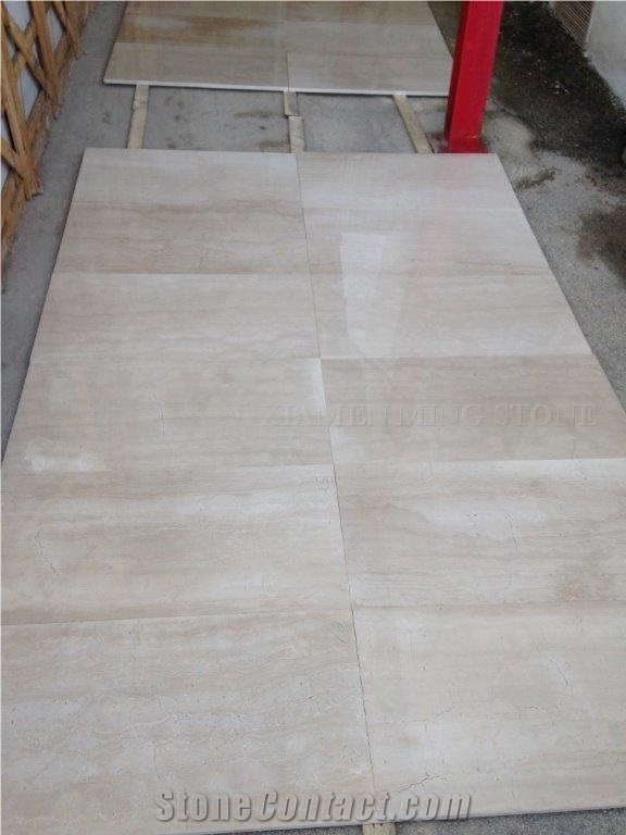 Serpeggiante Marble Polished Machine Cutting Tiles,Italy Beige Wooden Vein Marble Panel for Hotel Floor Covering,Pattern