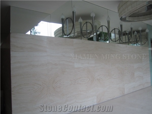 Super White Travertine Medium Honed Machine Cutting Tiles for Wall Cladding,Travertino Floor Covering Pattern,Hotel Interior Flooring