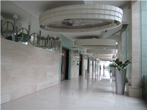 Super White Travertine Medium Honed Machine Cutting Tiles for Wall Cladding,Travertino Floor Covering Pattern,Hotel Interior Flooring